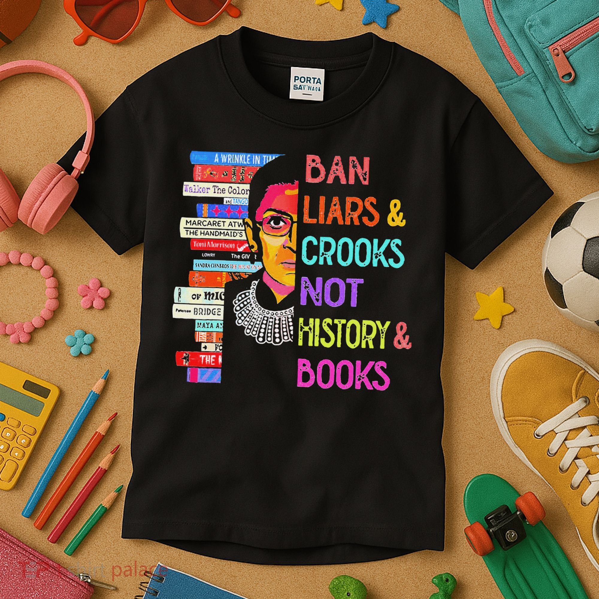 Ban Liars And Crooks Not History And Book Kids T-Shirt