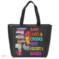 Ban Liars And Crooks Not History And Book Tote Bag thumb 0