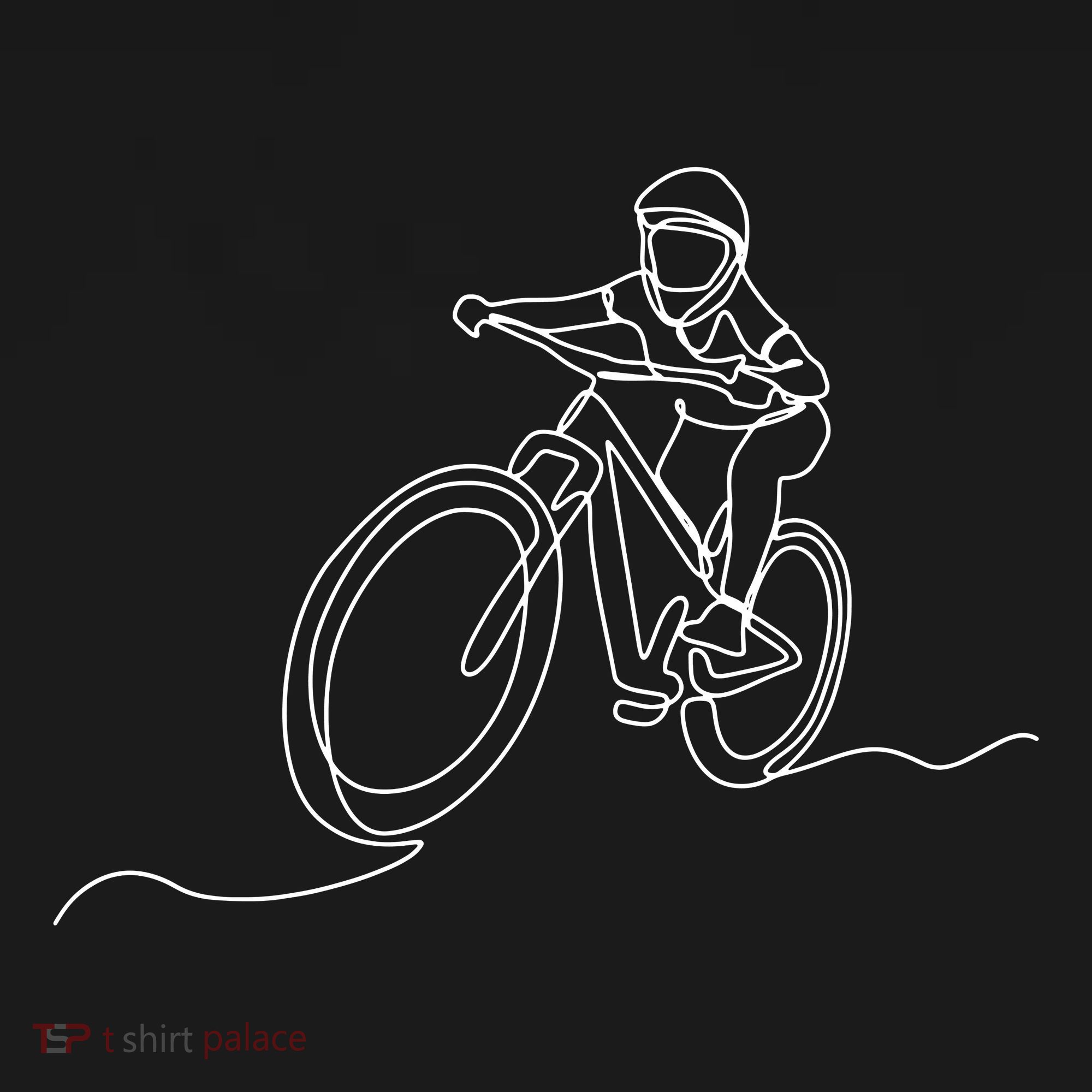 Bicycle Line Art Drawing Mountain Bike Backpack