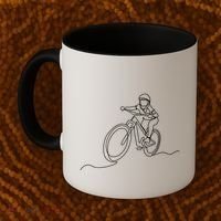 Bicycle Line Art Drawing Mountain Bike Coffee Mug thumb 2