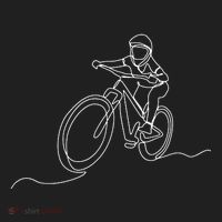 Bicycle Line Art Drawing Mountain Bike 40oz Vacuum Insulated Stainless Steel Travel Tumbler thumb 4