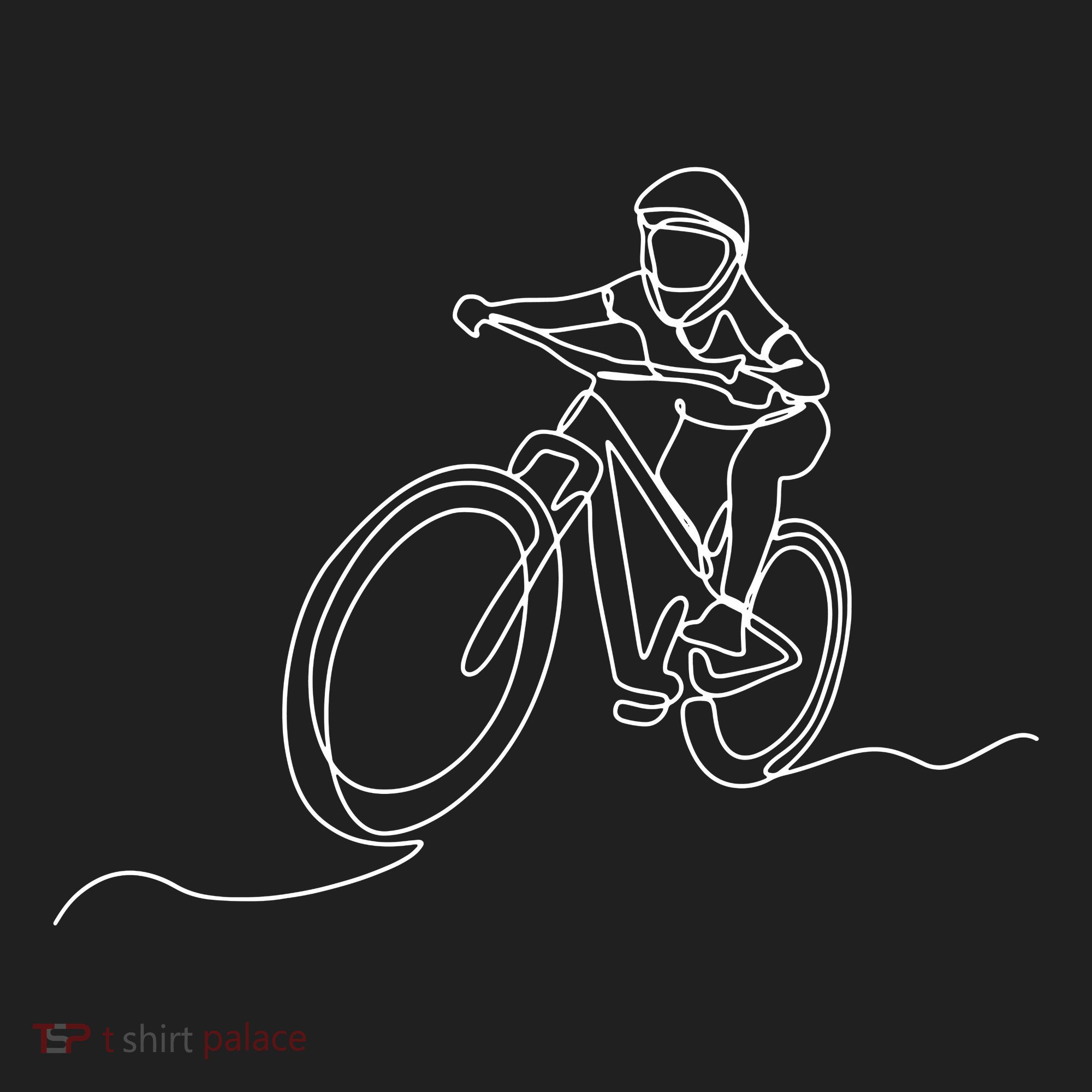 Bicycle Line Art Drawing Mountain Bike 40oz Vacuum Insulated Stainless Steel Travel Tumbler