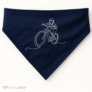 Bicycle Line Art Drawing Mountain Bike USA-Made Doggie Bandana