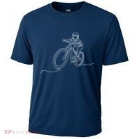 Bicycle Line Art Drawing Mountain Bike Cooling Performance Crew T-Shirt thumb 0