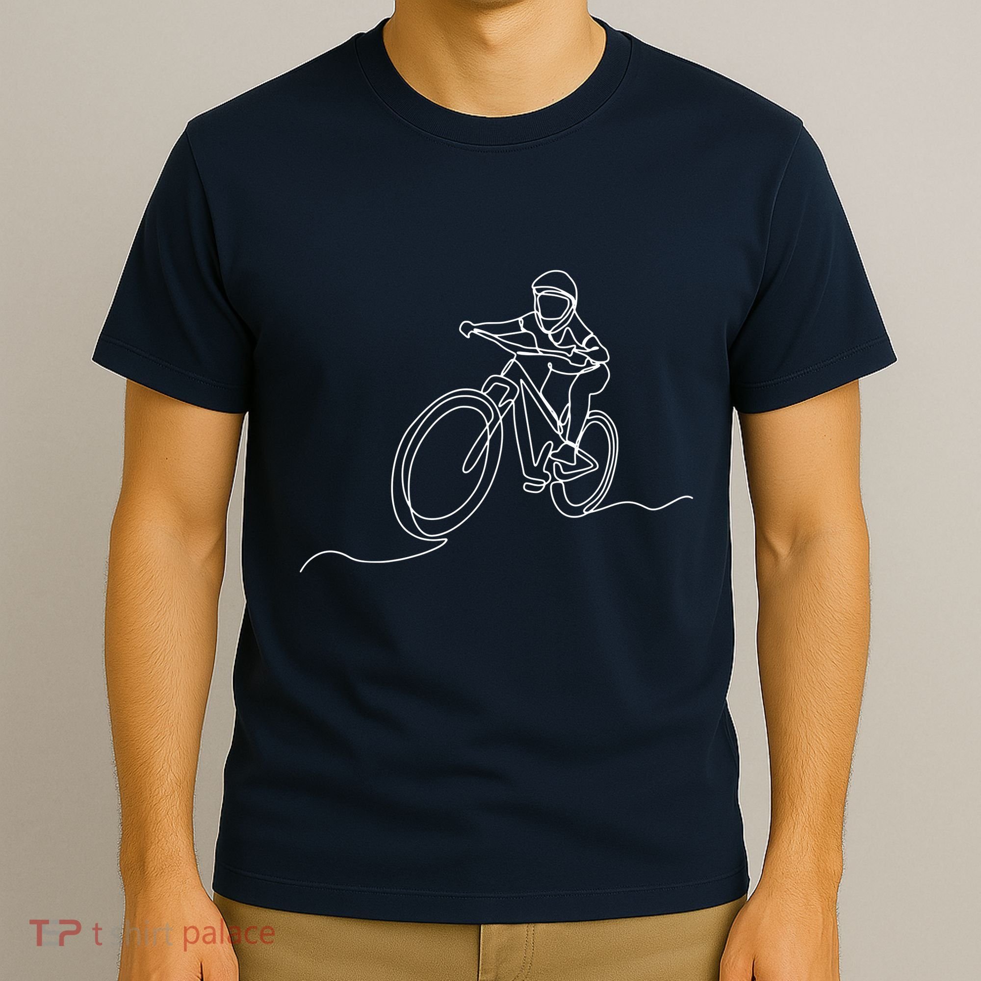 Bicycle Line Art Drawing Mountain Bike T-Shirt