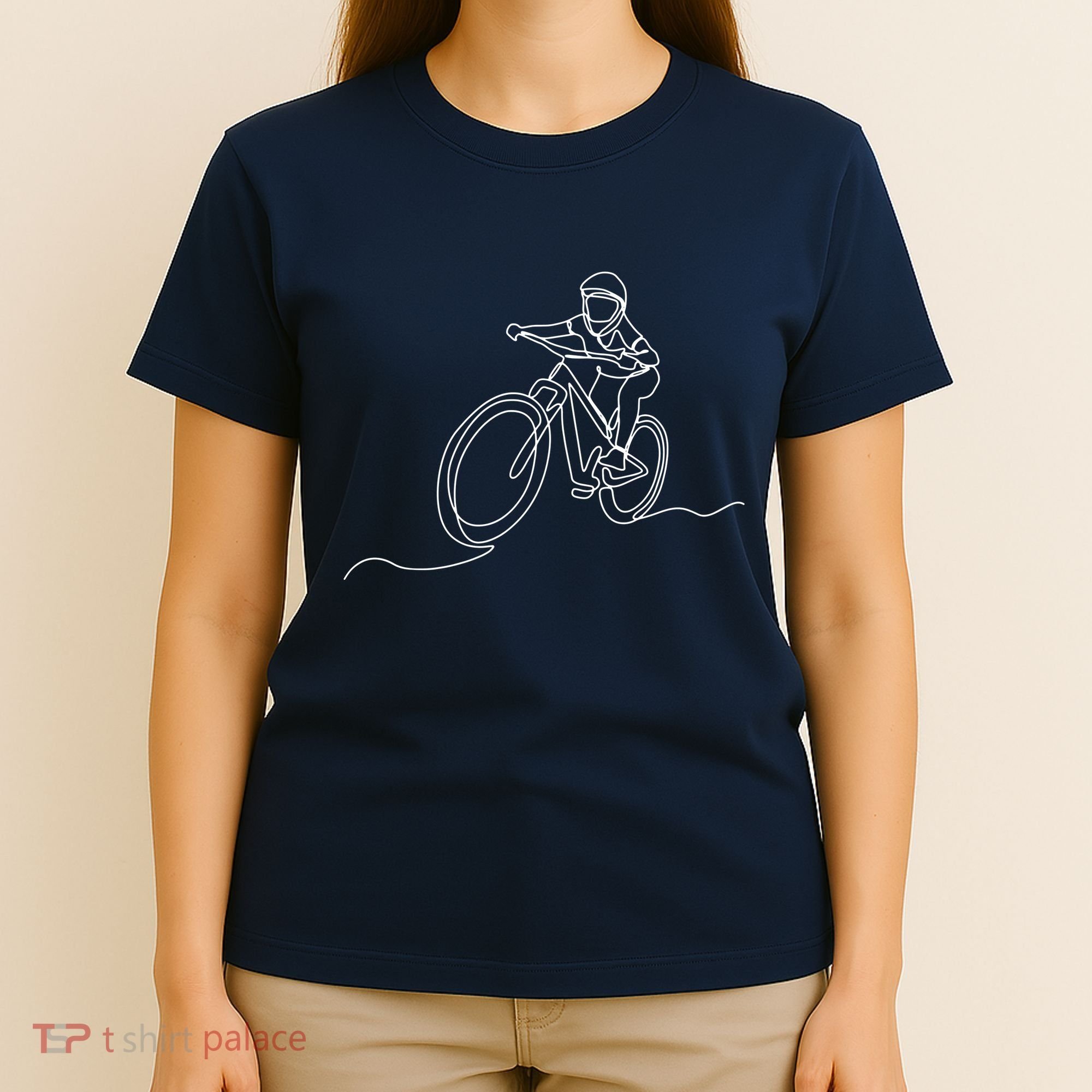 Bicycle Line Art Drawing Mountain Bike T-Shirt