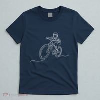 Bicycle Line Art Drawing Mountain Bike T-Shirt thumb 5