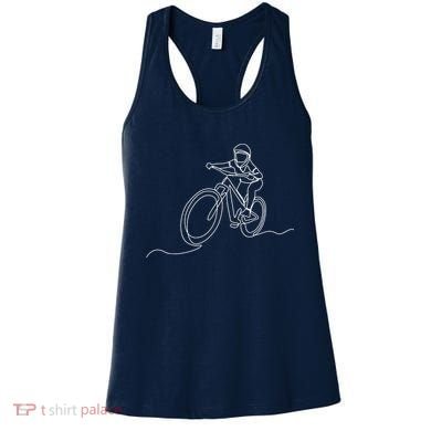 Bicycle Line Art Drawing Mountain Bike Women's Tank Top