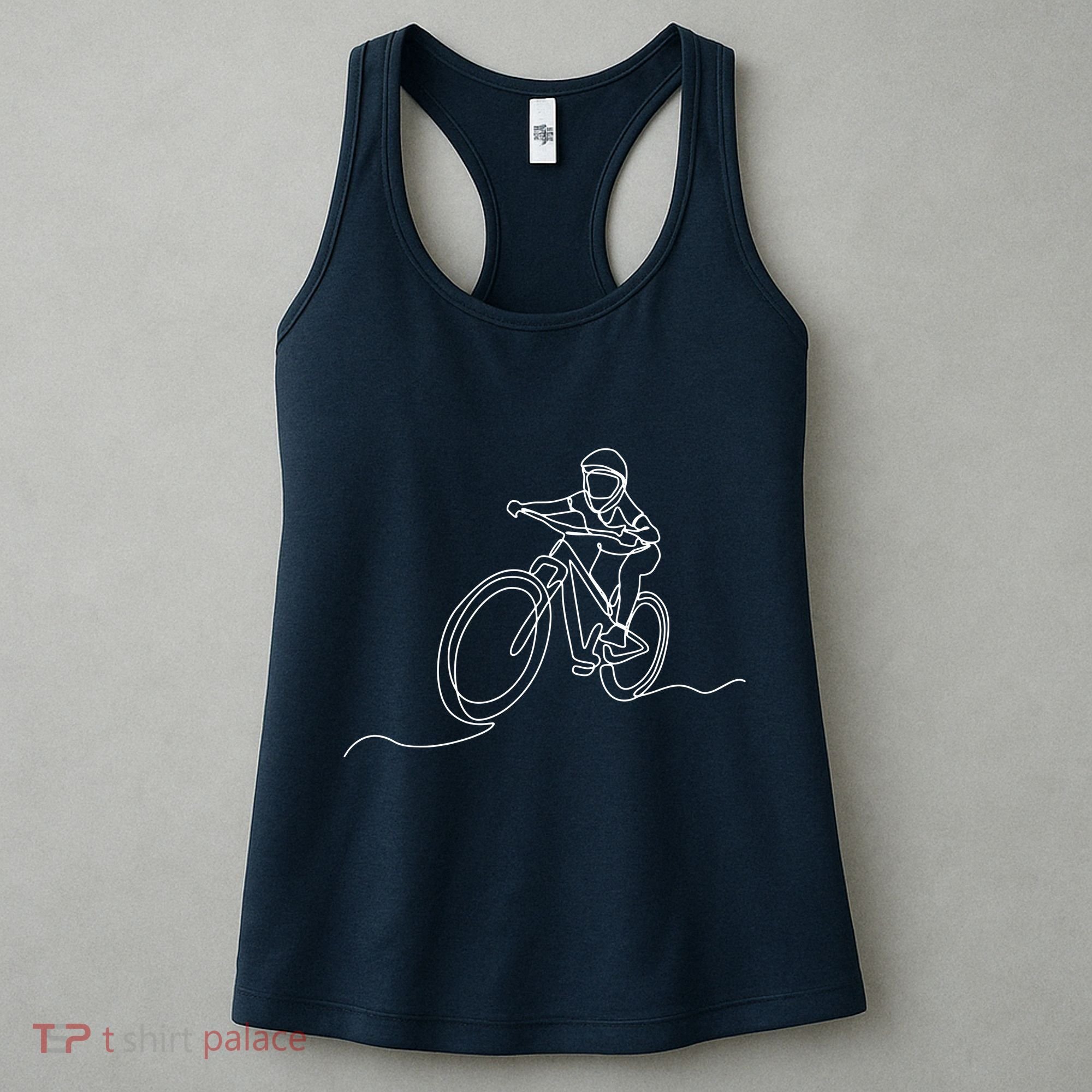 Bicycle Line Art Drawing Mountain Bike Women's Tank Top