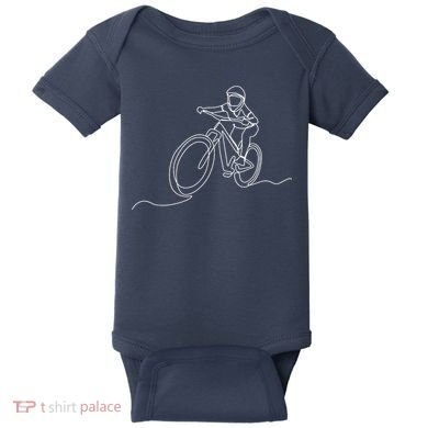 Bicycle Line Art Drawing Mountain Bike Baby Bodysuit