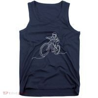 Bicycle Line Art Drawing Mountain Bike Tank Top thumb 0