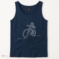Bicycle Line Art Drawing Mountain Bike Tank Top thumb 2