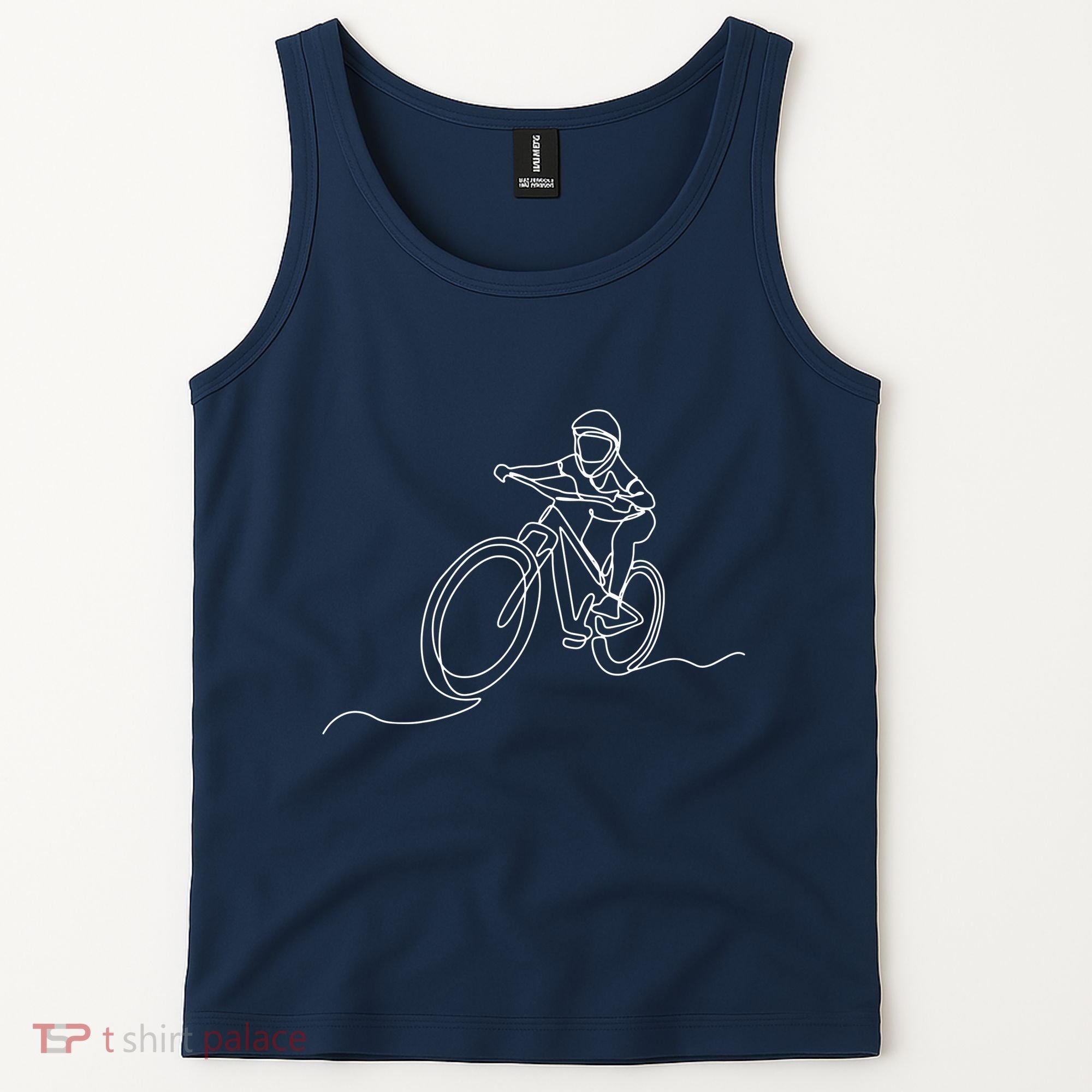 Bicycle Line Art Drawing Mountain Bike Tank Top