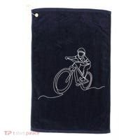 Bicycle Line Art Drawing Mountain Bike Golf Towel thumb 0