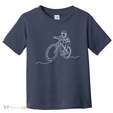 Bicycle Line Art Drawing Mountain Bike Toddler T-Shirt