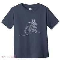 Bicycle Line Art Drawing Mountain Bike Toddler T-Shirt thumb 0