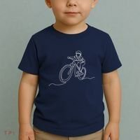Bicycle Line Art Drawing Mountain Bike Toddler T-Shirt thumb 2