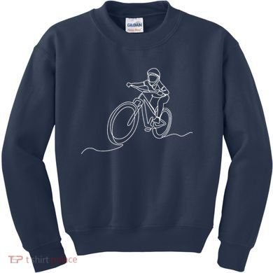 Bicycle Line Art Drawing Mountain Bike Kids Sweatshirt
