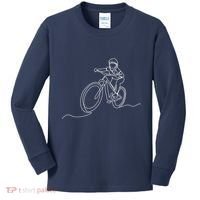 Bicycle Line Art Drawing Mountain Bike Kids Long Sleeve Shirt thumb 0