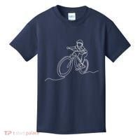 Bicycle Line Art Drawing Mountain Bike Kids T-Shirt thumb 0