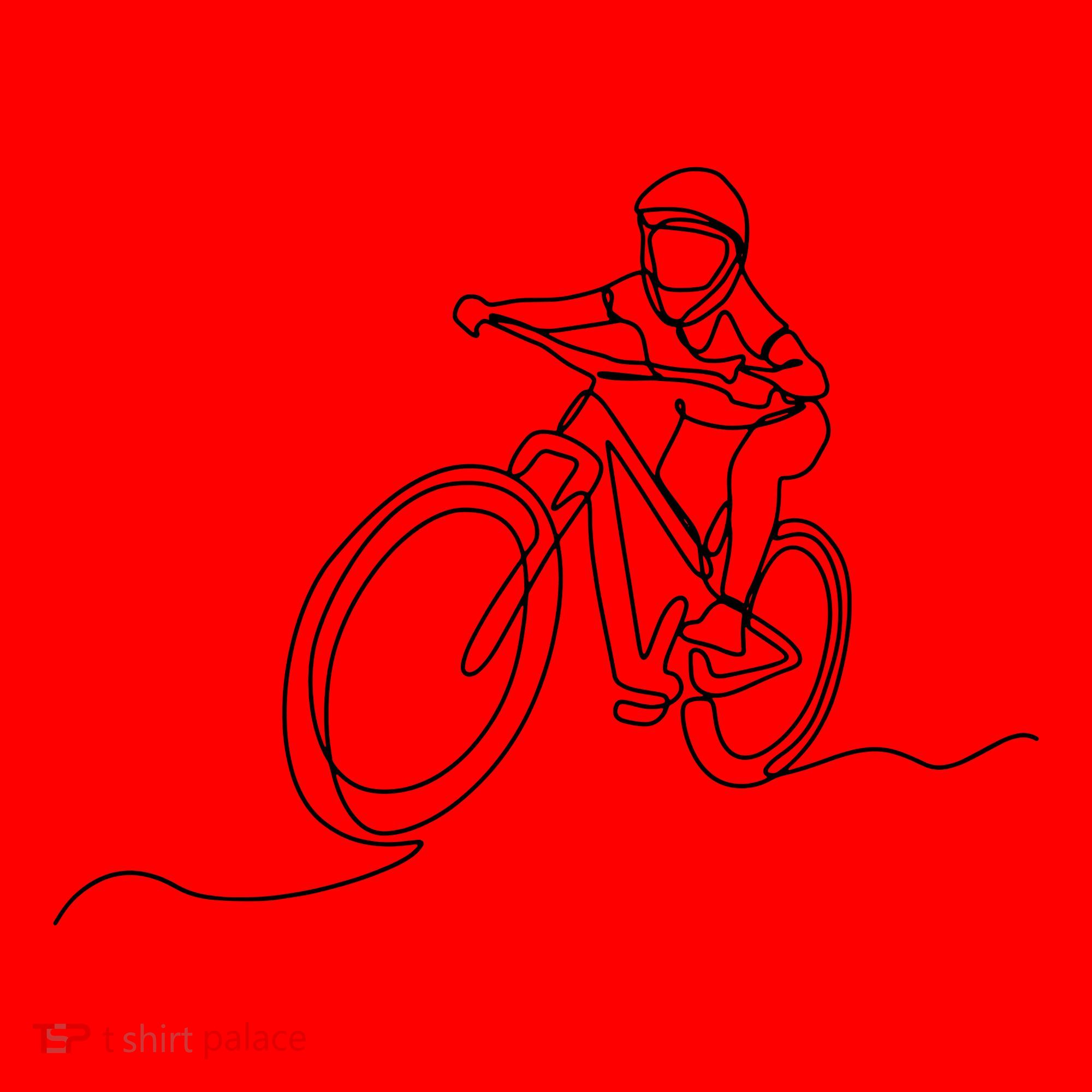 Bicycle Line Art Drawing Mountain Bike Santa Hat