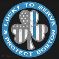 Blue Line American Flag Gift Boston Police St Patricks Day Cute Gift Women's Hoodie thumb 2