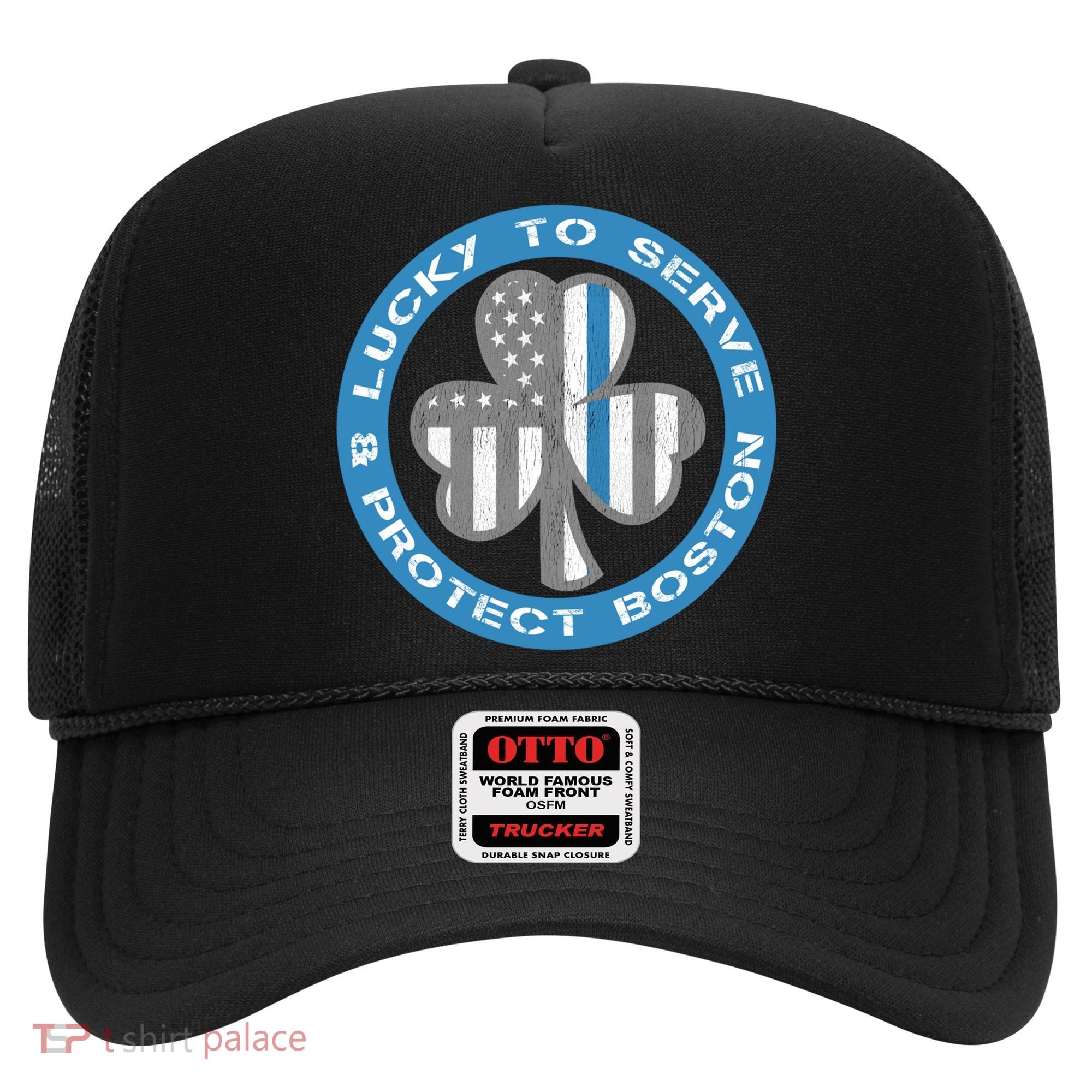 Blue Line American Flag Gift Boston Police St Patricks Day Cute Gift Hat