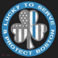 Blue Line American Flag Gift Boston Police St Patricks Day Cute Gift Hat thumb 2
