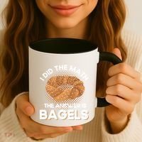 Bagel Lover Art I Did The Math The Answer Is Bagels Gift Coffee Mug thumb 3