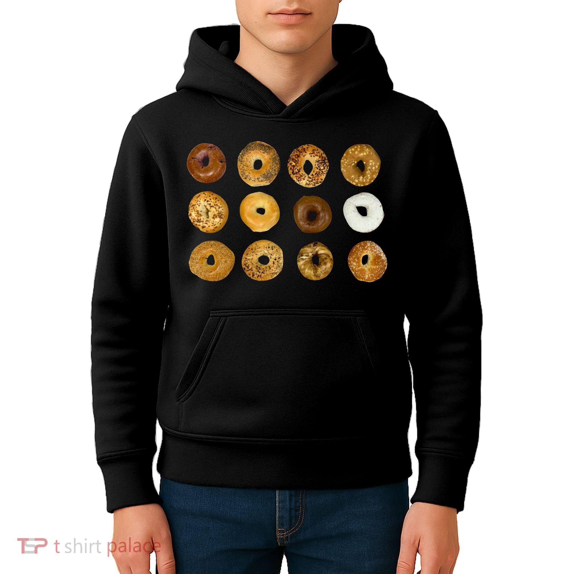 Bagel Lover All Kinds Of Bagels Kids Hoodie