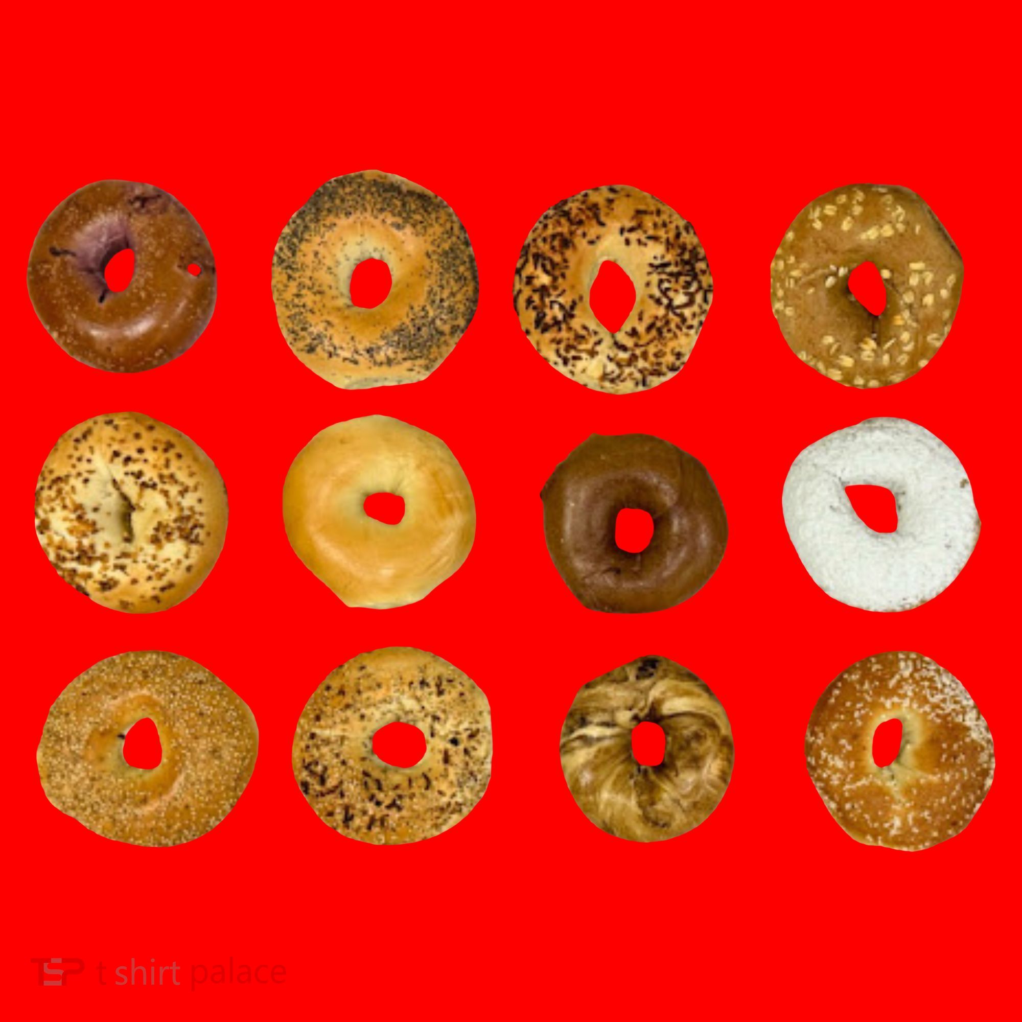 Bagel Lover All Kinds Of Bagels Santa Hat