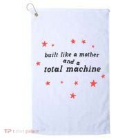 Built Like A Mother And A Total Machine All American Bitch Olivia Golf Towel thumb 0