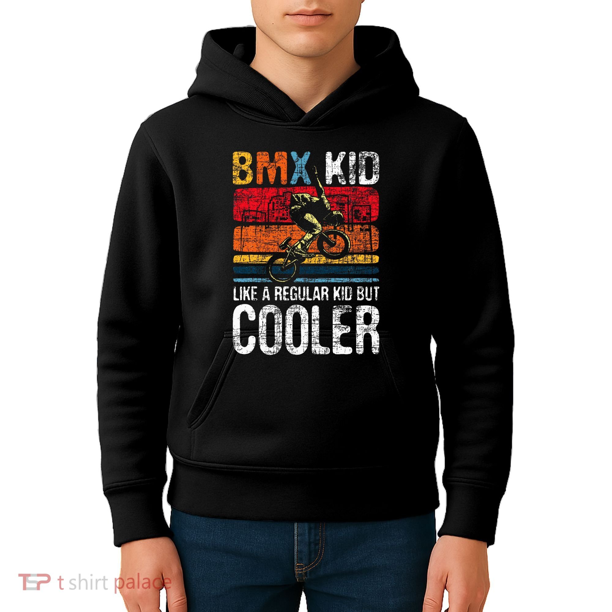 Bmx Like A Regular Cyclist Bicycle Bike Rider Kids Hoodie