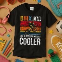 Bmx Like A Regular Cyclist Bicycle Bike Rider Kids T-Shirt thumb 3
