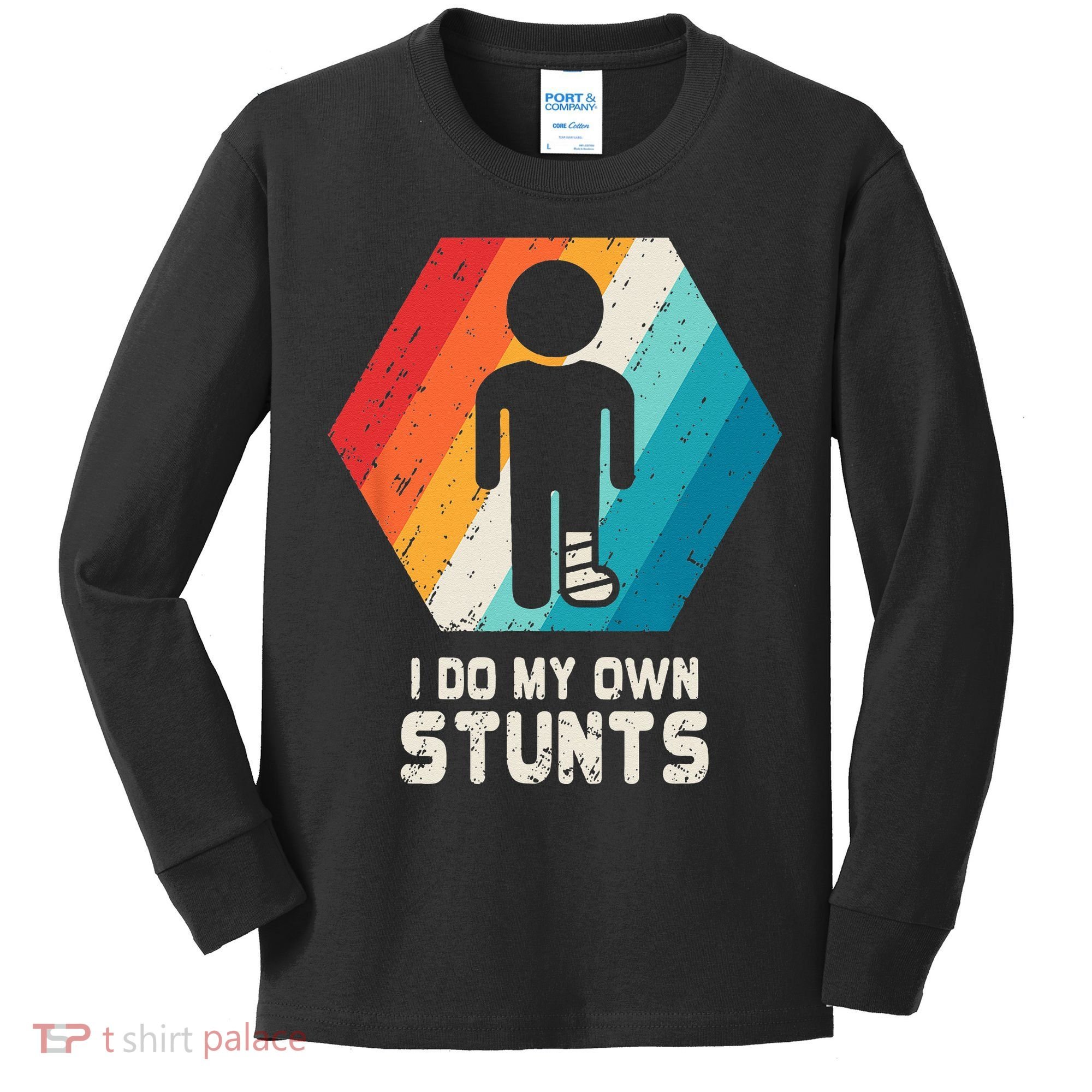Broken Leg Ankle Knee Foot Injury Get Well Soon Gift Kids Long Sleeve Shirt