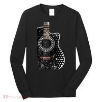 Black Acoustic Guitar Grunge Long Sleeve Shirt thumb 0