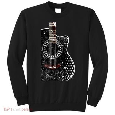 Black Acoustic Guitar Grunge Sweatshirt
