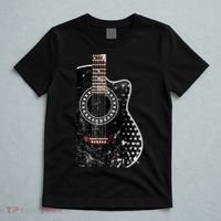 Black Acoustic Guitar Grunge T-Shirt thumb 5