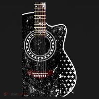 Black Acoustic Guitar Grunge Bucket Hat thumb 4