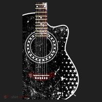 Black Acoustic Guitar Grunge Beanie thumb 2