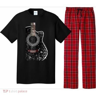 Black Acoustic Guitar Grunge Pajama Set