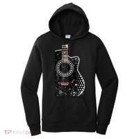 Black Acoustic Guitar Grunge Women's Hoodie thumb 0