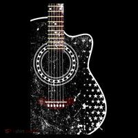 Black Acoustic Guitar Grunge Women's Hoodie thumb 2
