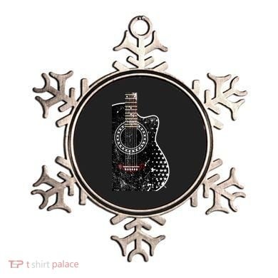 Black Acoustic Guitar Grunge Ornament