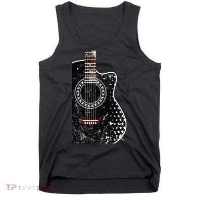 Black Acoustic Guitar Grunge Tank Top