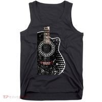 Black Acoustic Guitar Grunge Tank Top thumb 0