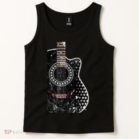 Black Acoustic Guitar Grunge Tank Top thumb 2