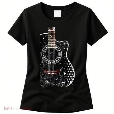 Black Acoustic Guitar Grunge Women's T-Shirt