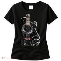 Black Acoustic Guitar Grunge Women's T-Shirt thumb 0