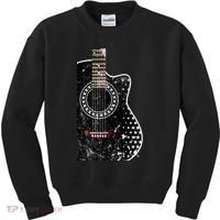 Black Acoustic Guitar Grunge Kids Sweatshirt thumb 0